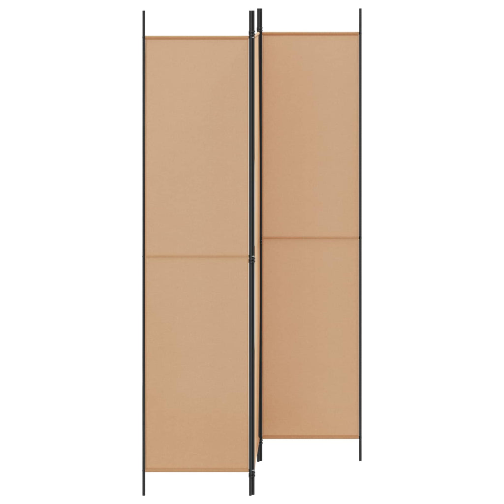 Biombo de 3 Paneles Beige 150 x 220 cm Tela