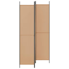 Biombo de 3 Paneles Beige 150 x 220 cm Tela