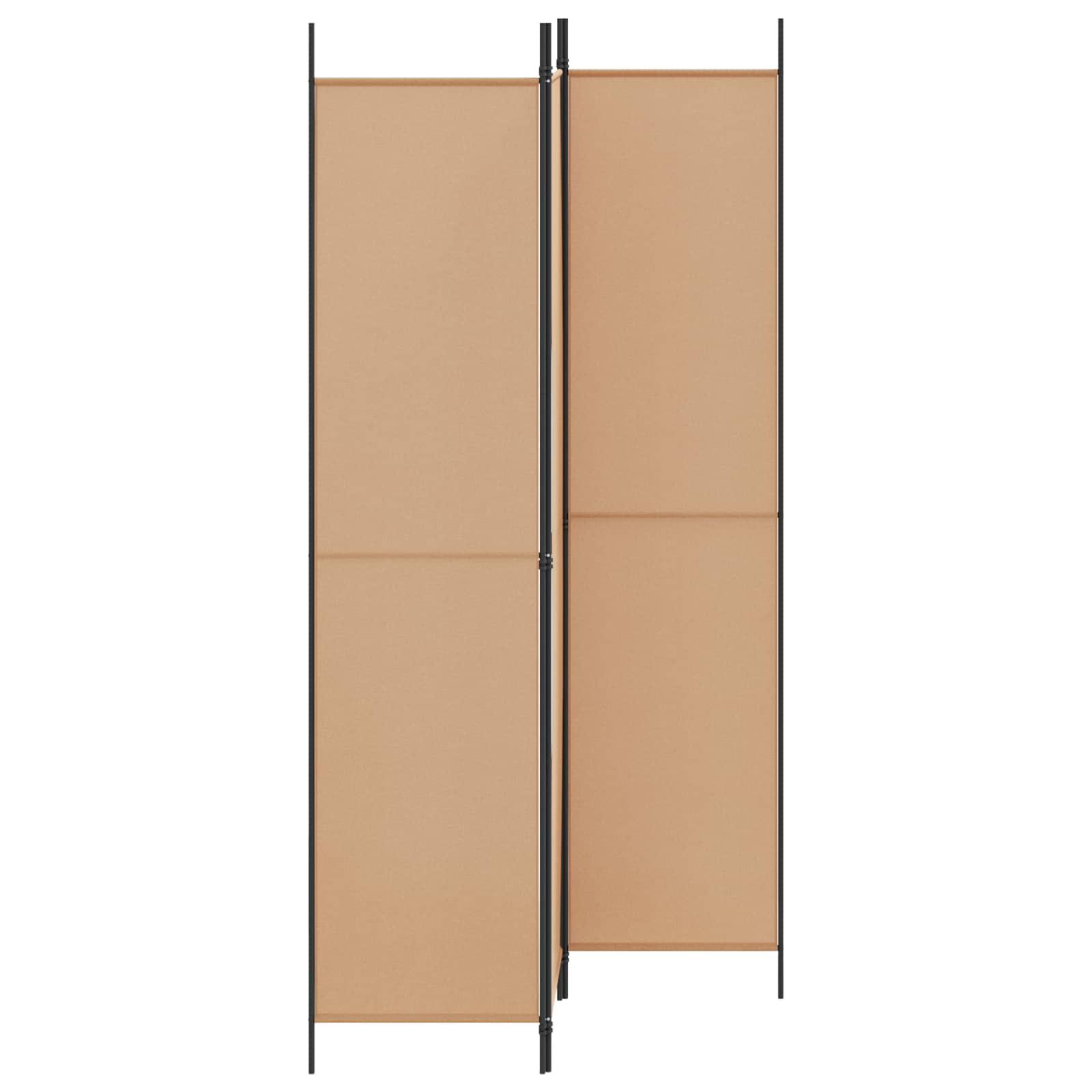 Biombo de 3 Paneles Beige 150 x 220 cm Tela