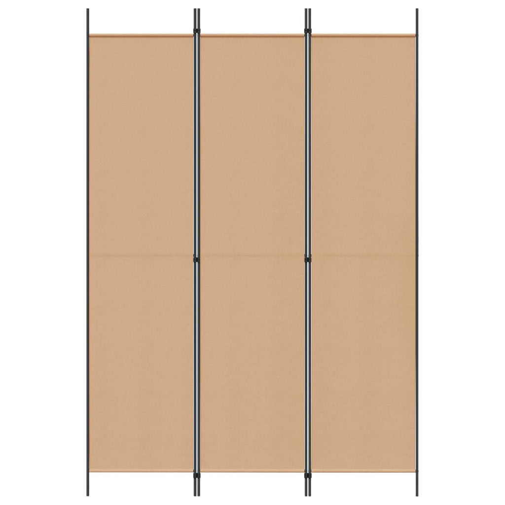 Biombo de 3 Paneles Beige 150 x 220 cm Tela