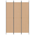 Biombo de 3 Paneles Beige 150 x 220 cm Tela