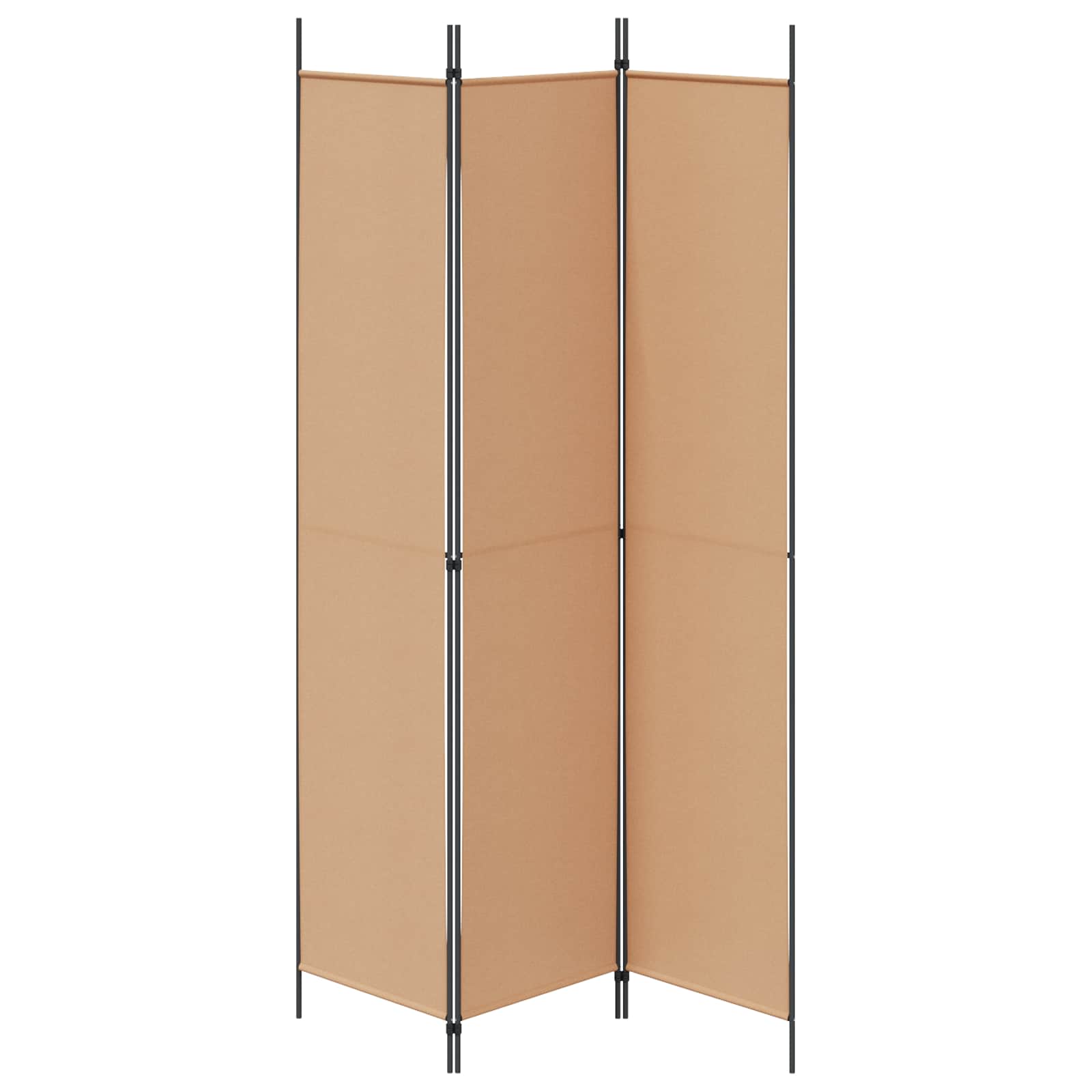 Biombo de 3 Paneles Beige 150 x 220 cm Tela