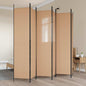 Biombo de 3 Painéis Bege 150 x 220 cm Tecido