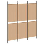 Biombo de 3 Paneles Beige 150 x 180 cm Tela