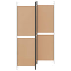 Biombo de 3 Paneles Beige 150 x 180 cm Tela