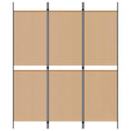 Biombo de 3 Paneles Beige 150 x 180 cm Tela