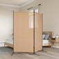 5-Panel Beige Room Divider 433 x 180 cm Fabric