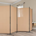 Divisor de habitación de 6 paneles Beige 520 x 180 cm Tela