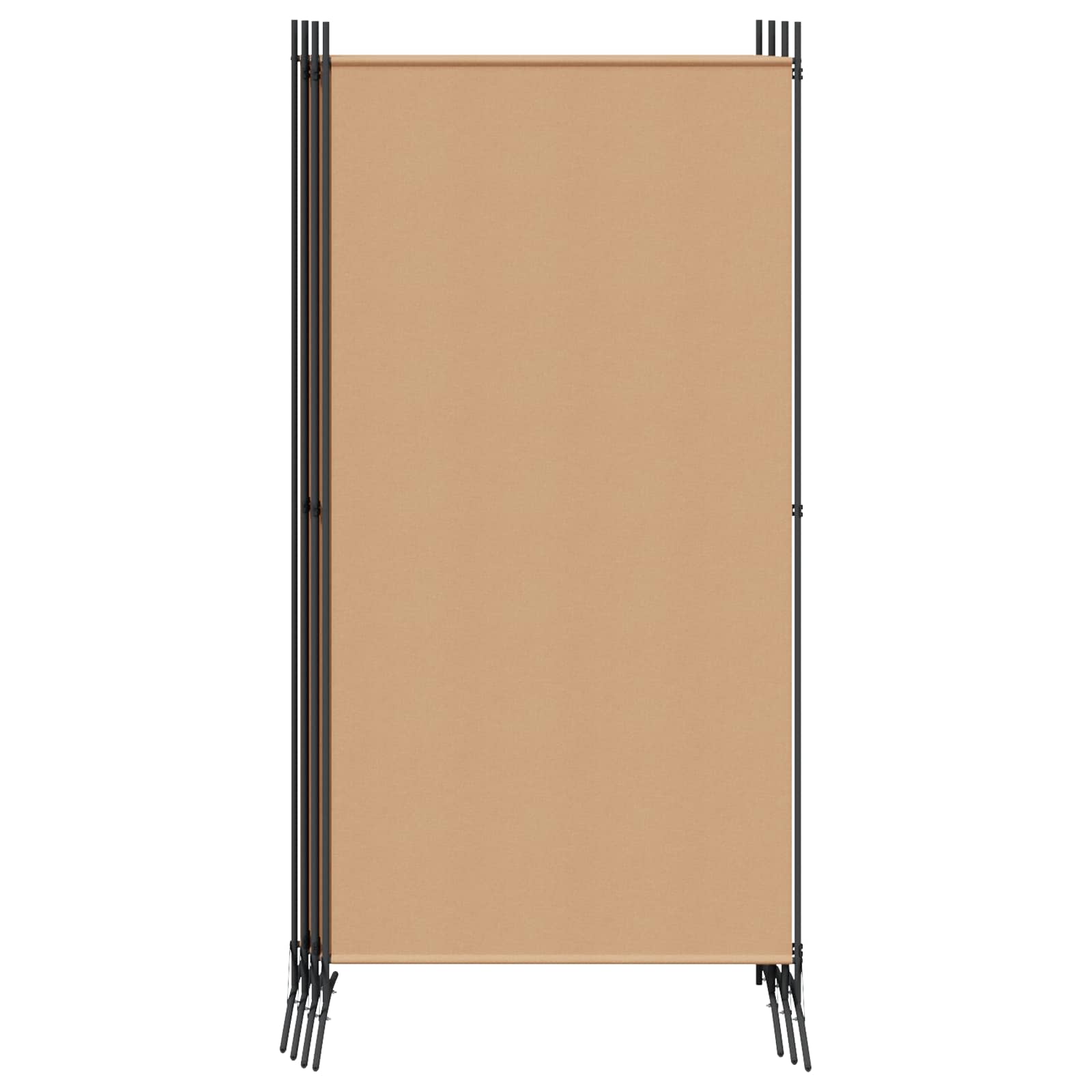 Divisor de habitación de 6 paneles Beige 520 x 180 cm Tela
