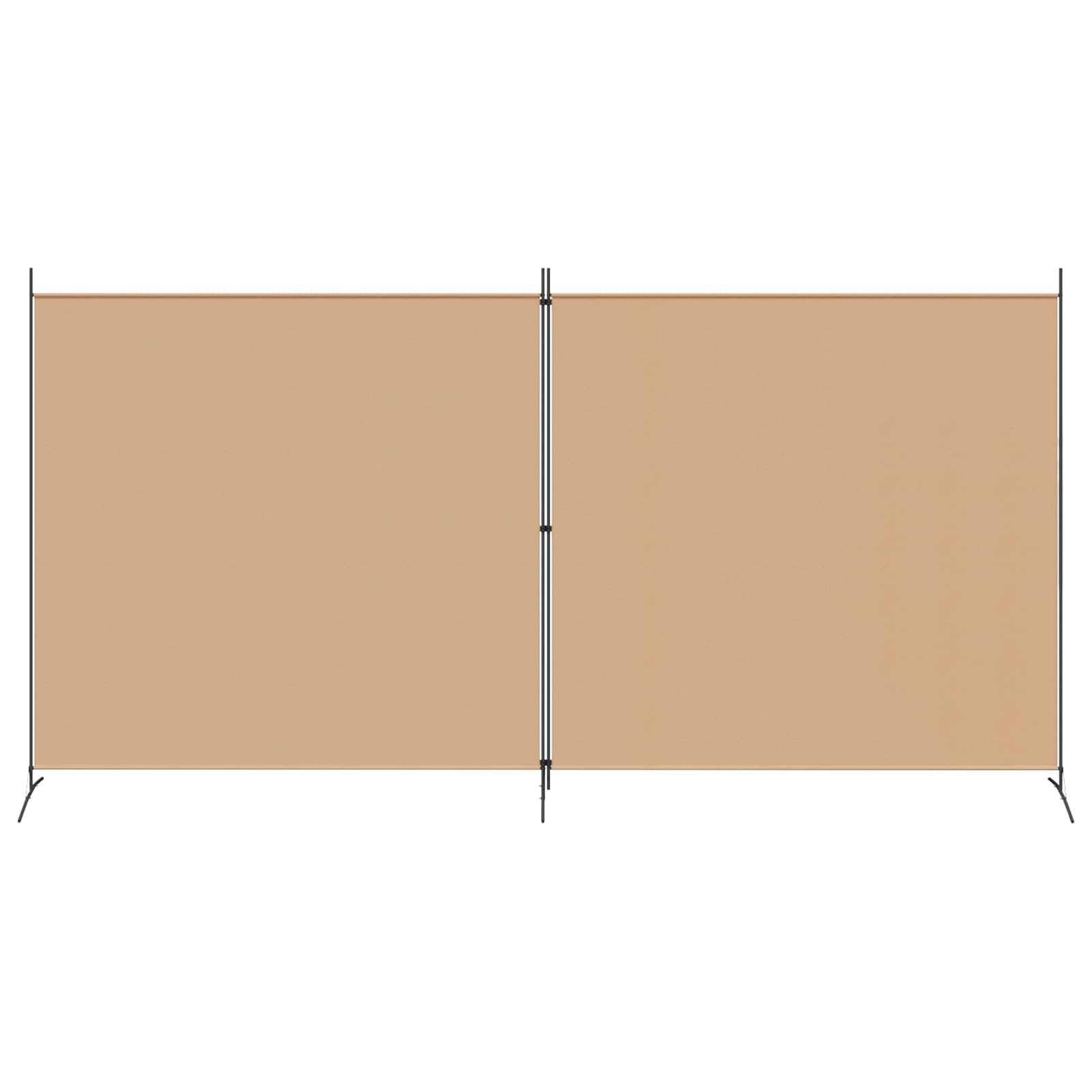 Divisor de habitación de 2 paneles Beige 348 x 180 cm Tela