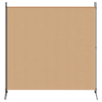Divisor de habitación de 2 paneles Beige 348 x 180 cm Tela