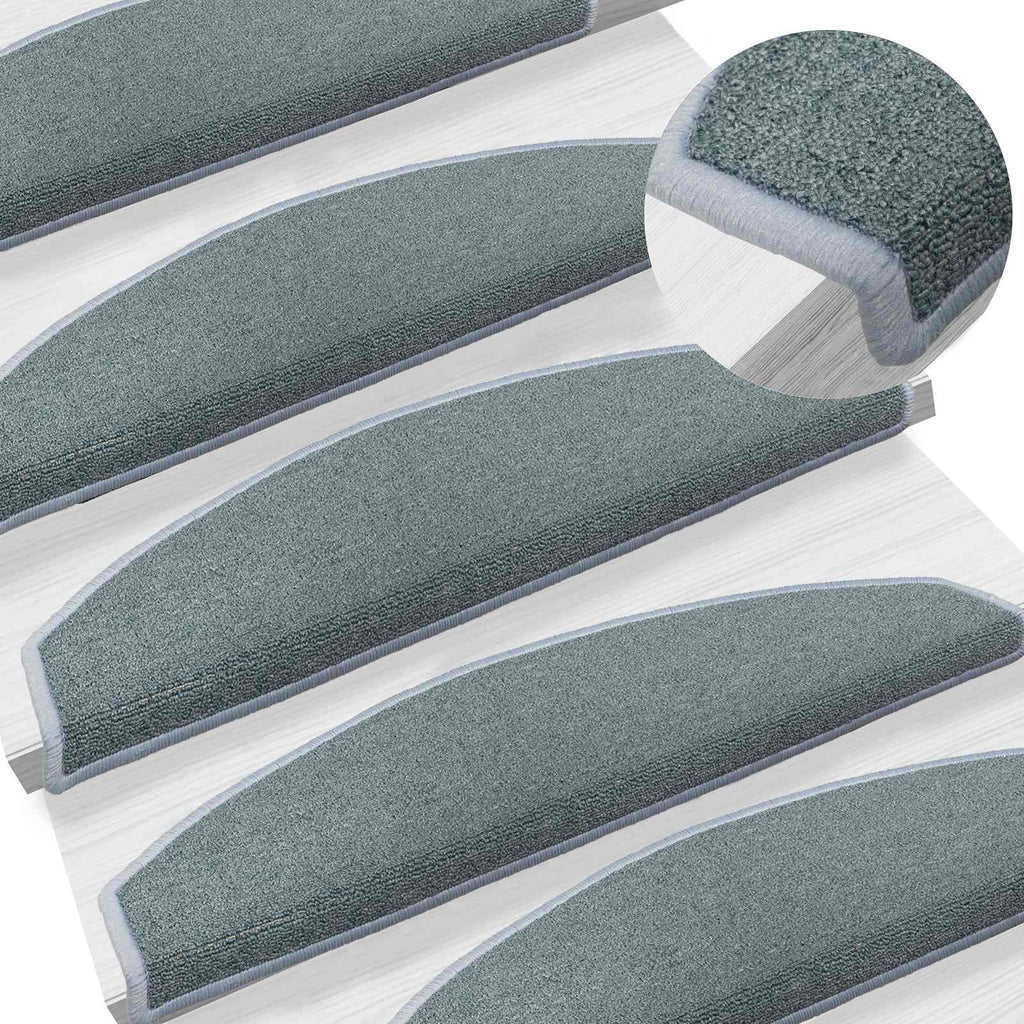 Alfombras autoadhesivas para escaleras 15 pcs Azul mar