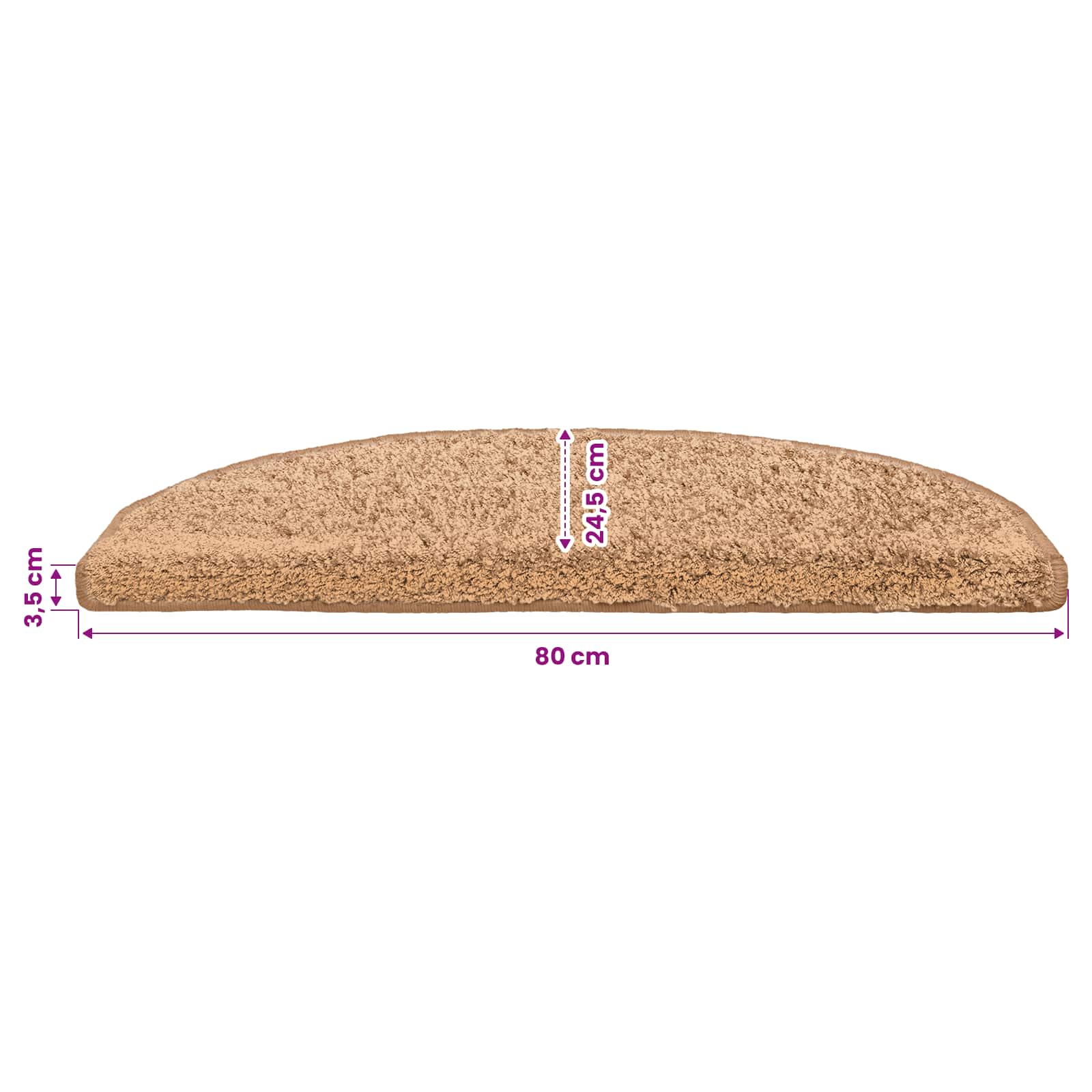 Alfombras autoadhesivas para escaleras 15 pcs Beige