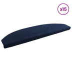 Alfombras autoadhesivas para escaleras 15 pcs Azul Marino