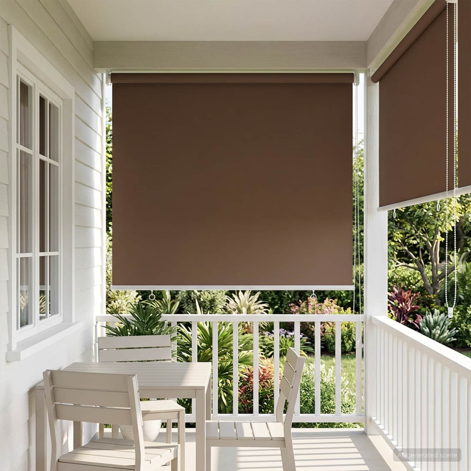 Estore de enrolar com proteção UV Bege 100 x 140 cm Poliéster