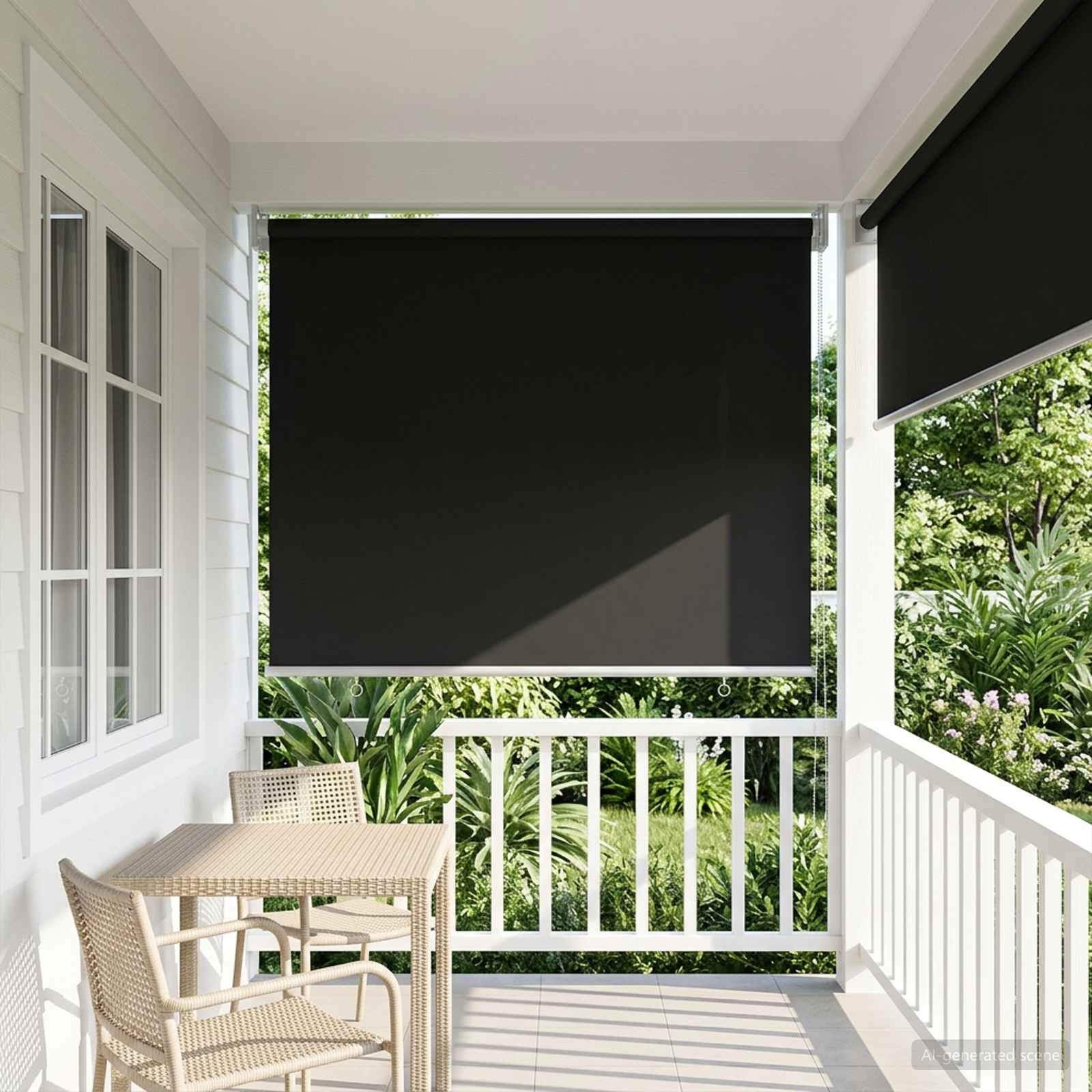 Estore de enrolar com proteção UV Bege 100 x 140 cm Poliéster