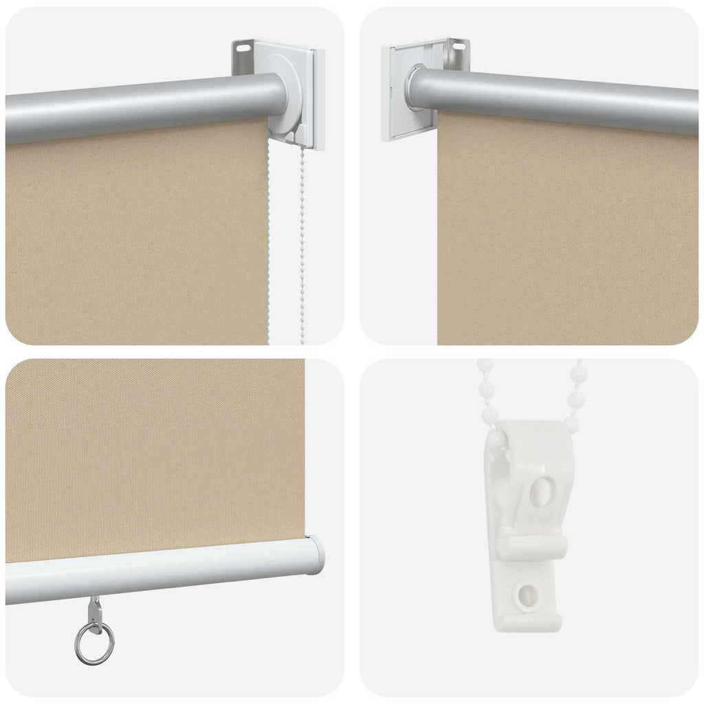 Estor enrollable protección UV Beige 100 x 140 cm Poliéster