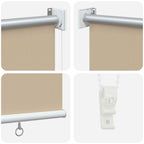 Estor enrollable protección UV Beige 100 x 140 cm Poliéster