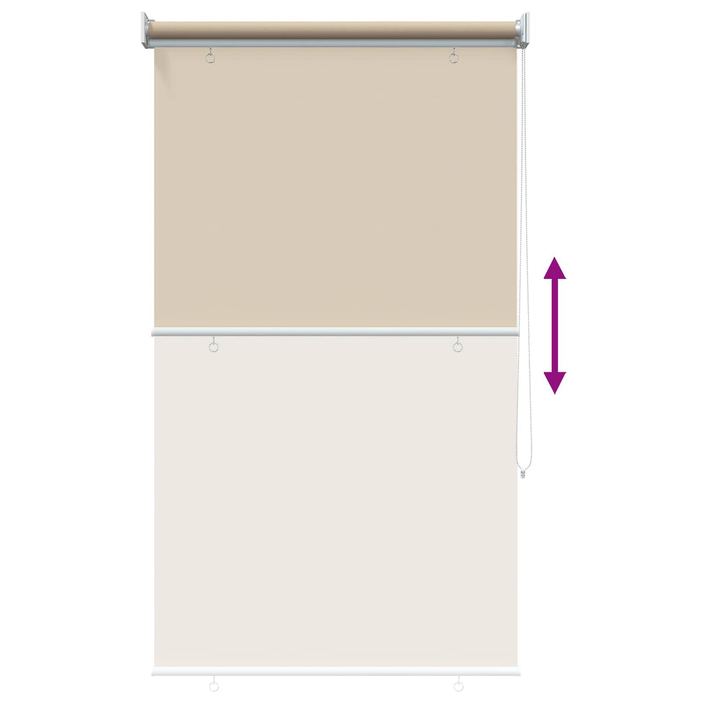 Estor enrollable protección UV Beige 100 x 140 cm Poliéster