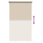 Estor enrollable protección UV Beige 100 x 140 cm Poliéster