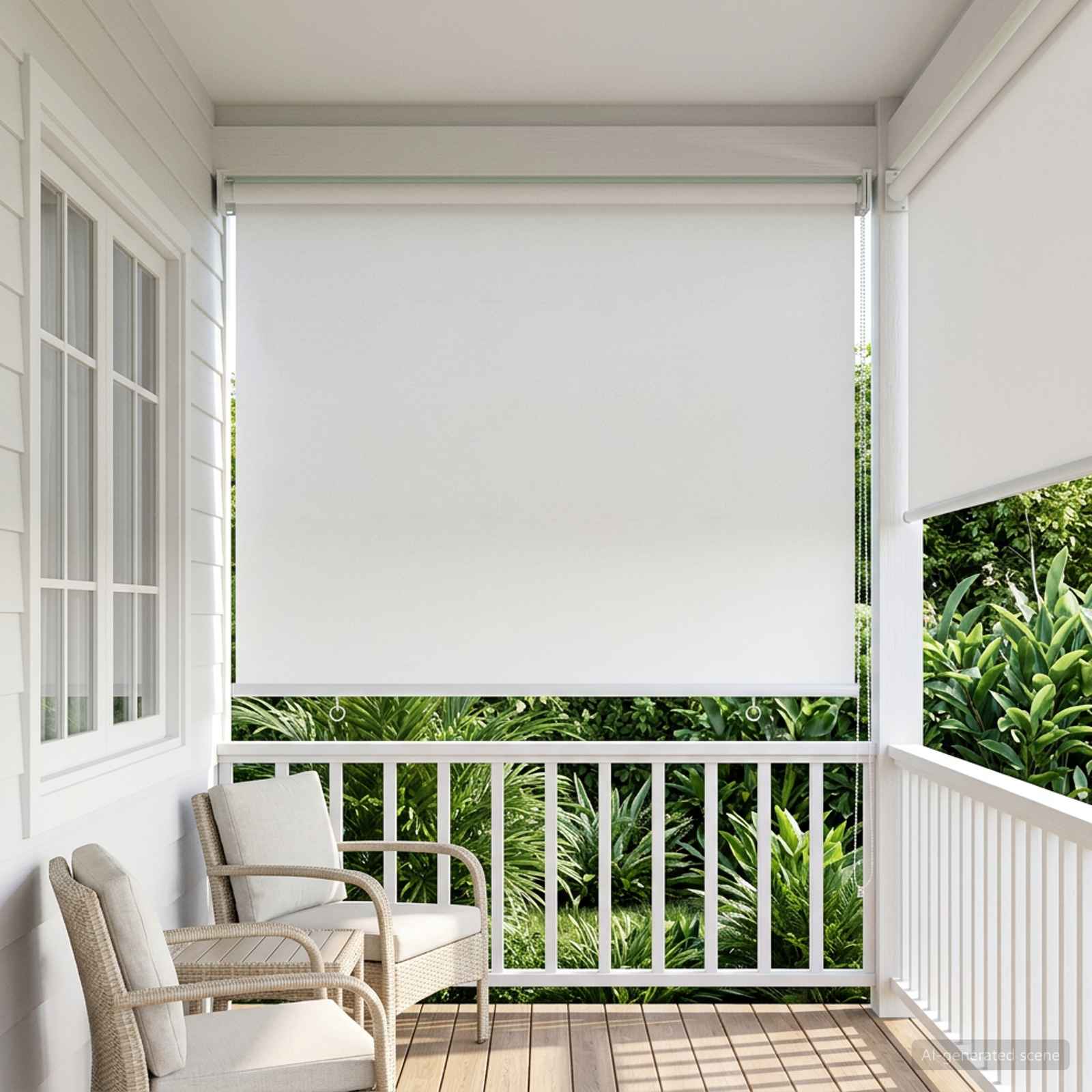 Estore de enrolar com proteção UV Bege 100 x 140 cm Poliéster