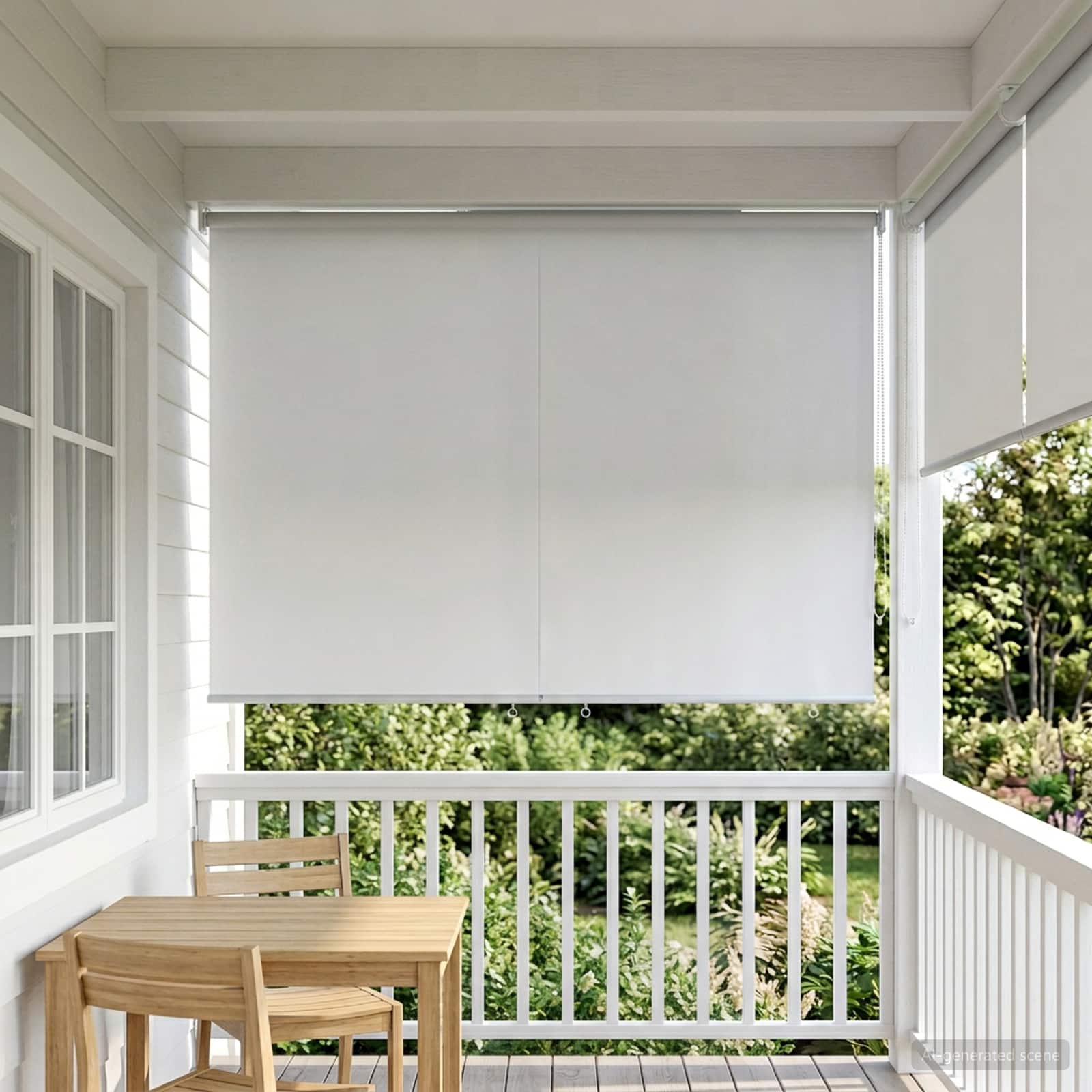 Estore de enrolar com proteção UV Bege 100 x 140 cm Poliéster