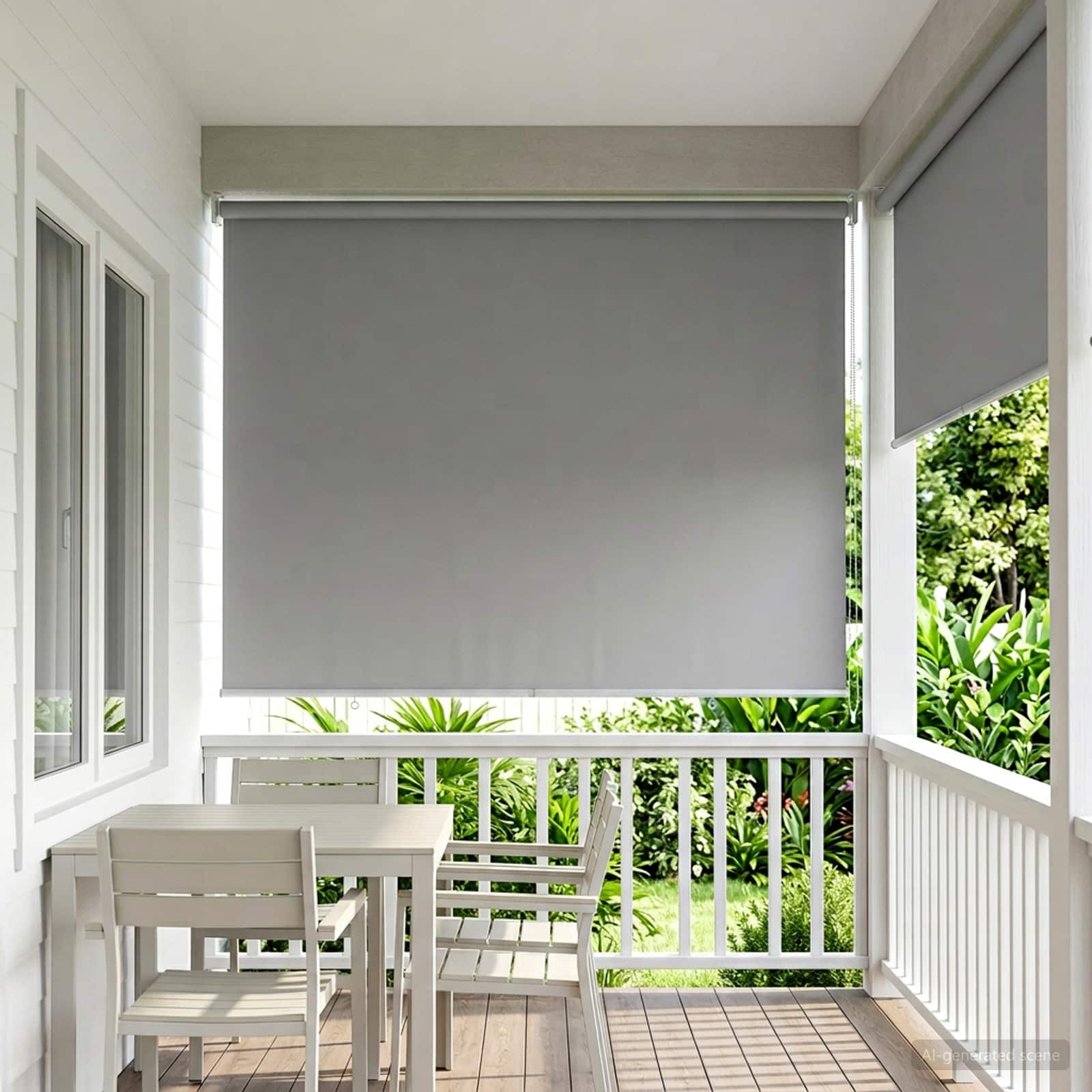 Estore de enrolar com proteção UV Bege 100 x 140 cm Poliéster