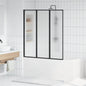 Mampara de ducha Negro 120 x 2 x 117 cm Aluminio y PP