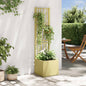 Vaso de jardim com treliça 36 x 36 x 140 cm PP