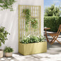 Vaso de jardim com treliça 36 x 36 x 140 cm PP