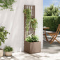 Vaso de jardim com treliça 36 x 36 x 140 cm PP