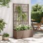 Vaso de jardim com treliça 36 x 36 x 140 cm PP