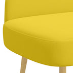Banco tapizado con respaldo Amarillo claro 110 x 60 x 76 cm