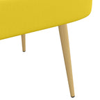 Banco tapizado con respaldo Amarillo claro 110 x 60 x 76 cm
