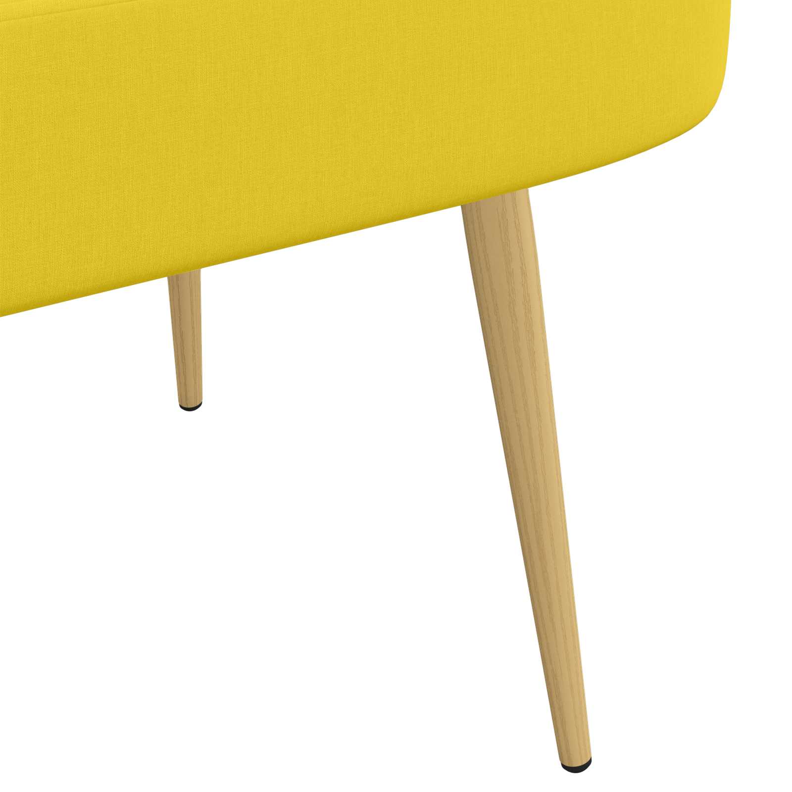 Banco tapizado con respaldo Amarillo claro 110 x 60 x 76 cm