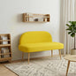 Banco tapizado con respaldo Amarillo claro 110 x 60 x 76 cm