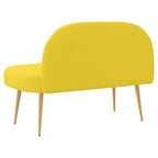 Banco tapizado con respaldo Amarillo claro 110 x 60 x 76 cm