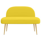 Banco tapizado con respaldo Amarillo claro 110 x 60 x 76 cm