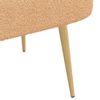 Banco tapizado con respaldo Beige 110 x 60 x 76 cm Bouclé