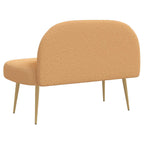 Banco tapizado con respaldo Beige 110 x 60 x 76 cm Bouclé