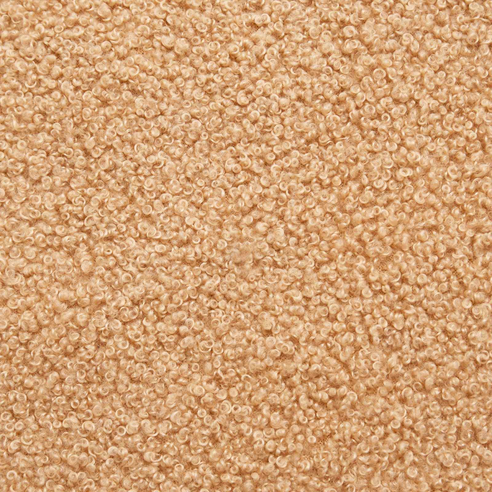 Banco tapizado con respaldo Beige 110 x 60 x 76 cm Bouclé