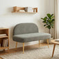 Upholstered bench with backrest Light yellow 110 x 60 x 76 cm