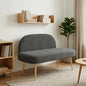 Upholstered bench with backrest Light yellow 110 x 60 x 76 cm