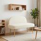 Upholstered bench with backrest Light yellow 110 x 60 x 76 cm