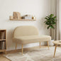 Upholstered bench with backrest Light yellow 110 x 60 x 76 cm