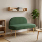 Upholstered bench with backrest Light yellow 110 x 60 x 76 cm