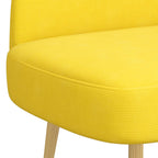 Banco tapizado con respaldo Amarillo claro 110 x 60 x 76 cm