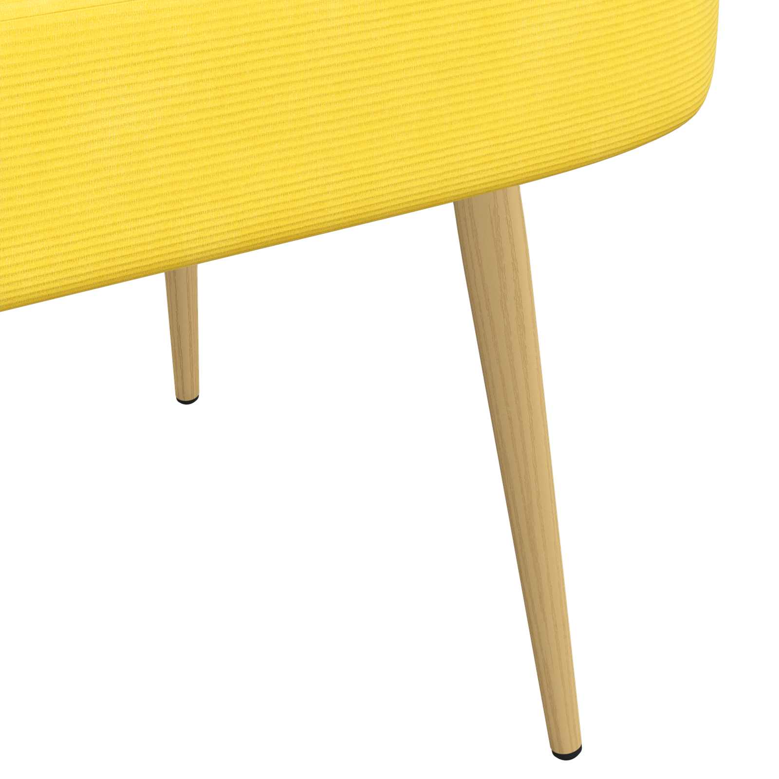 Banco tapizado con respaldo Amarillo claro 110 x 60 x 76 cm