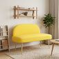 Upholstered bench with backrest Light yellow 110 x 60 x 76 cm