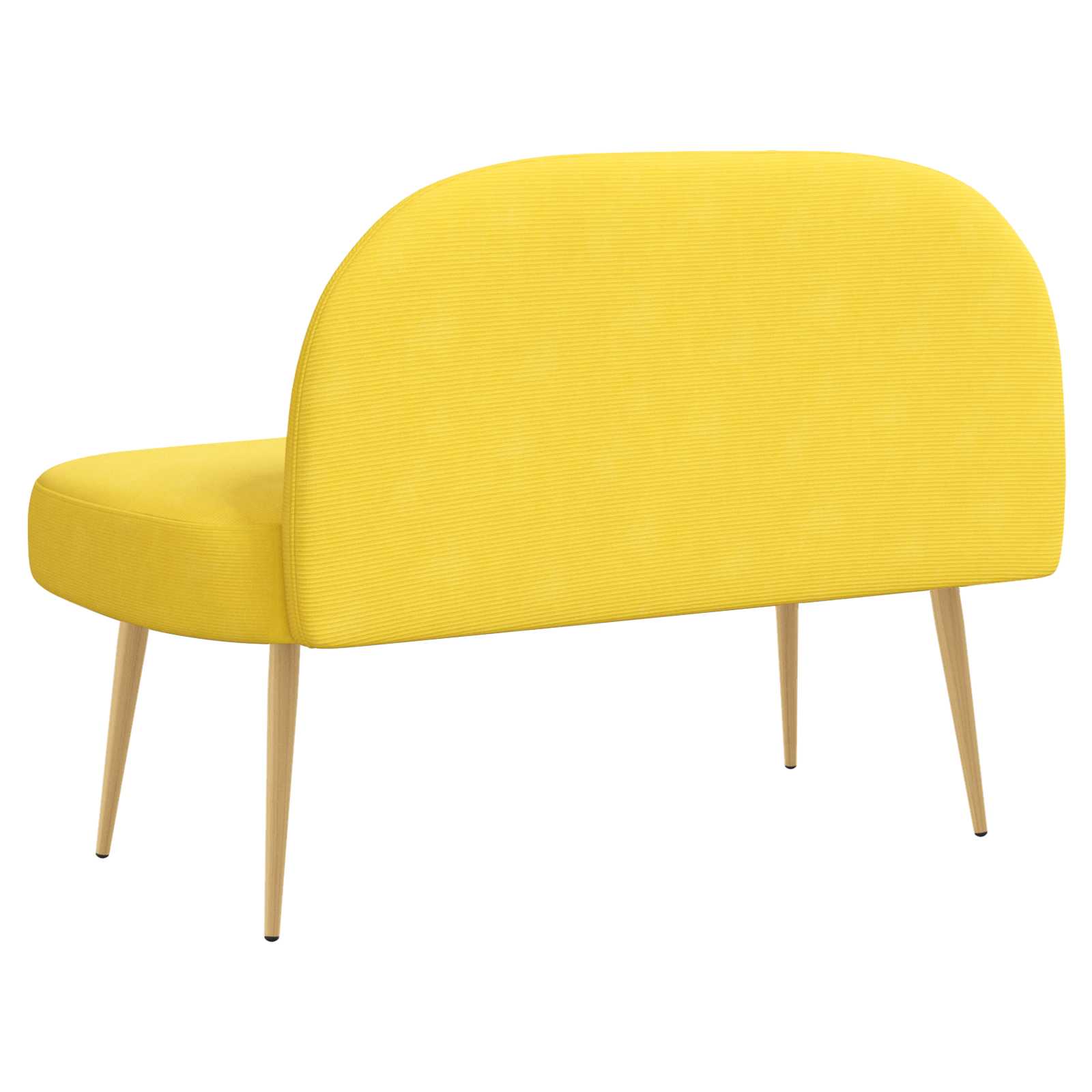 Banco tapizado con respaldo Amarillo claro 110 x 60 x 76 cm
